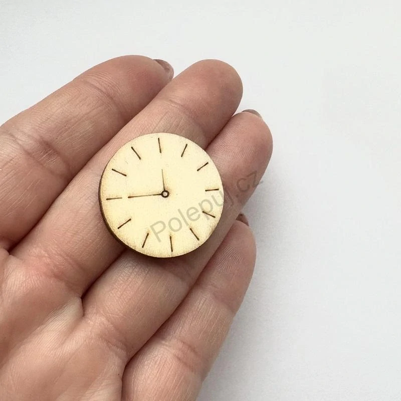 Hodiny / Budík / Ciferník 2,5 cm - Dřevěné výřezy z překližky na tvoření a dekorace