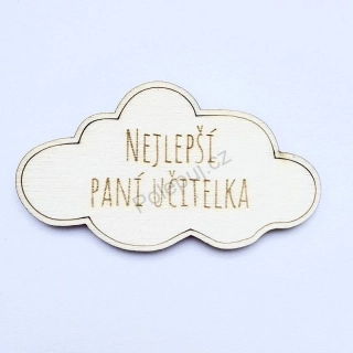 Nejlepší paní učitelka - cedulka z dřevěné překližky